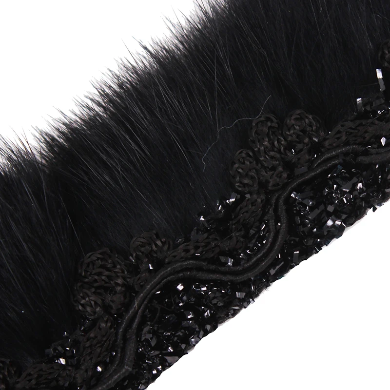 10 yard Nero Dei Capelli Della Frangia Della Nappa Taglio Intrecciato Tessuto di Pizzo Nastro Motivi Applique Da Cucire Accessori per