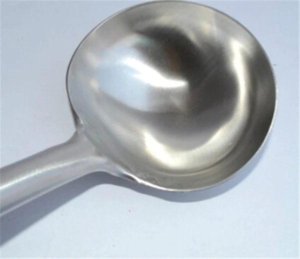 frosted wooden handle Spoon Special thick stainless steel spoon Private chef cooking a large spoon Kitchen spatula