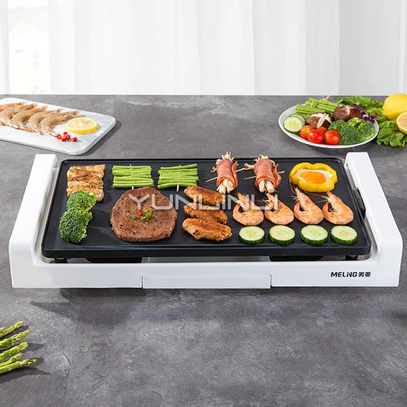 Grill électrique multifonctionnel de style coréen, sans fumée, plaque chauffante pour barbecue domestique, poêle