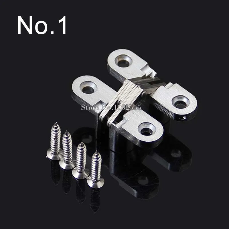 Brand New 10PCS Invisible Hidden Door Hinges Wood Cases Gift Box Cross Hinges Folding Furniture Cabinet Hinges