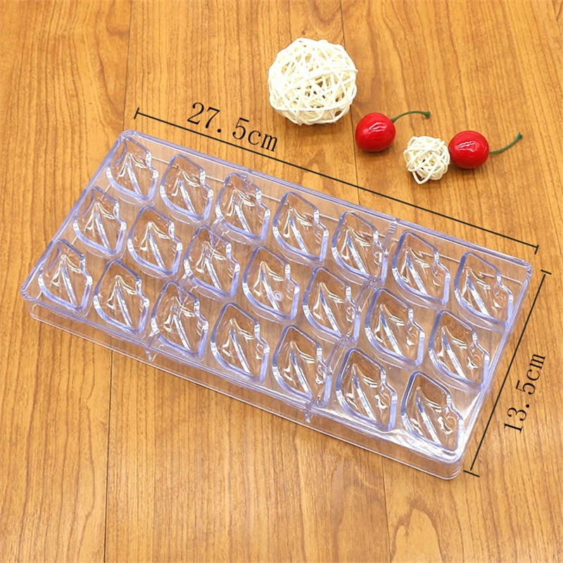 Aomily 3D Lips Shape Plastic Chocolate Cake Mold Polycarbonate Pudding Jelly Candy Ice Mould Homemade Dessert DIY Kitchen Baking