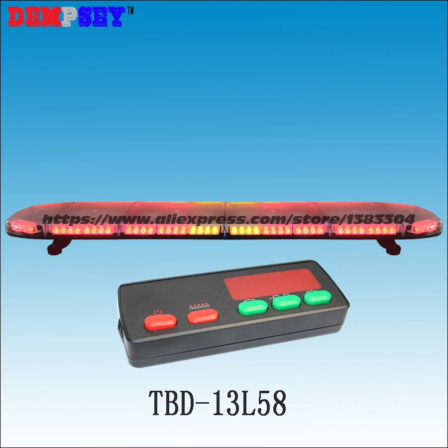 

TBD-13L58 High quality super bright 59'' Red&Amber LED Warning lightbar,emergency/police lightbar, Car Roof Flash Strobe light