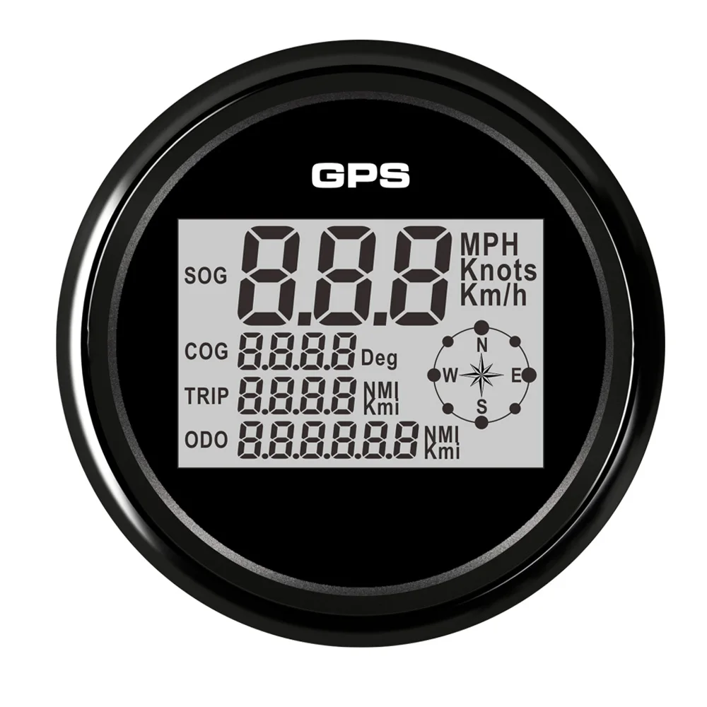 

85mm Digital GPS Speedometer 0~999 MPH Knots Km/h adjustable Speedometer Gauge with 8 Color Backlight For Car Boat Yacht Marine