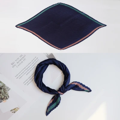 HOT SELLING Miyake fold fashion life solid  silk scarves IN STOCK