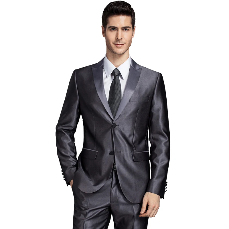 Terno formal masculino, jantar de casamento, slim, roupa para negócios, 2 peças, terno de festa, jaqueta, calça, 2019