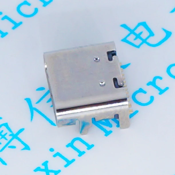 100pcs Micro USB-3.1 SMD 16Pin type-c Connector female socket DIP4 Hd transmission interface for Smartphones end Charging plug
