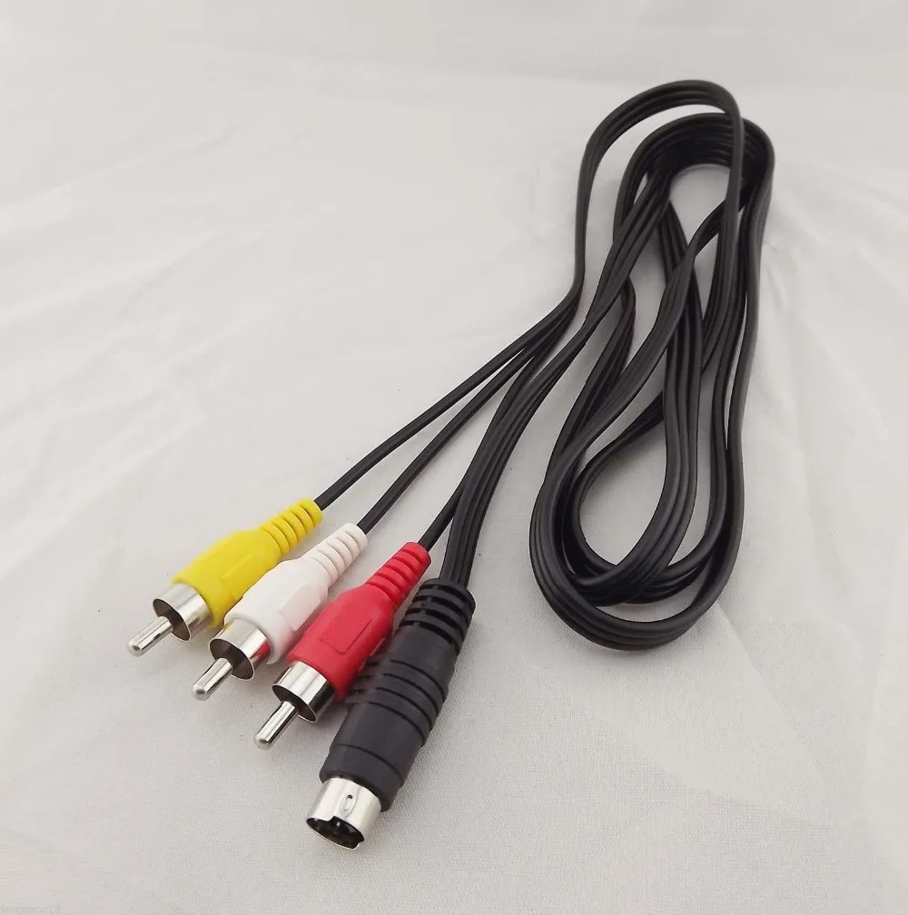 1pc 5ft 4 Pin S-Video Male To 3 RCA Male AV Audio Video Adapter Cable DVD PC TV
