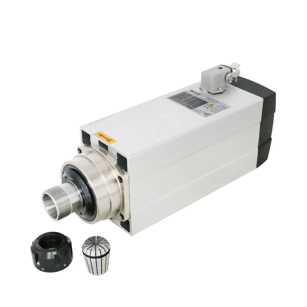 Professional CNC Router แกน 18000RPM 6kw ไม้ Router 12.8A/21.3A Air Cooled Dust-proof แกนมอเตอร์ 2.78Nm แกนสแควร์