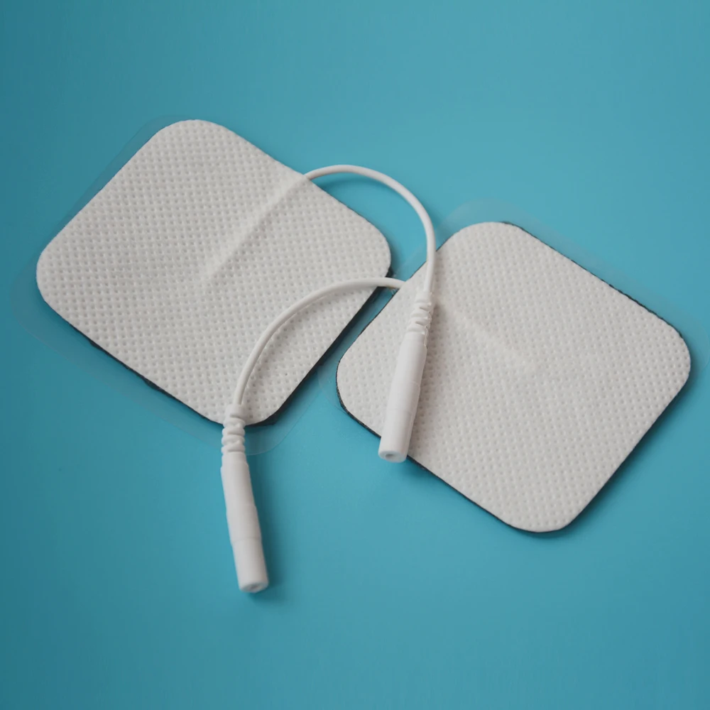 10 Pairs Electrode Pads With Conductive Gel For TENS Unit Size 5*5cm With Plug Hole 2.0mm