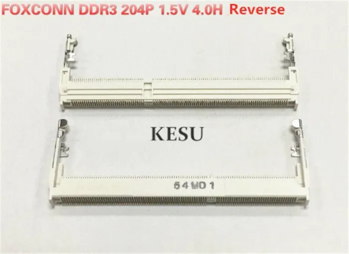 

DDR3 204P 204-Pin 1.5V 4.0H H:4.0MM memory slot socket holder for notebook Reverse direction