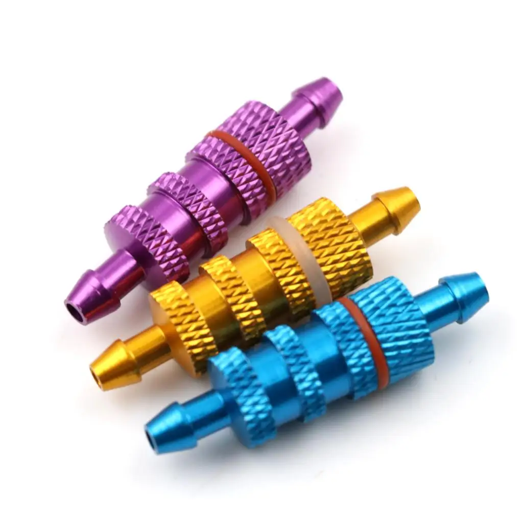 Upgrade de liga de alumínio 1/10 peças de reposição de filtro de combustível para motor rc acessórios nitro
