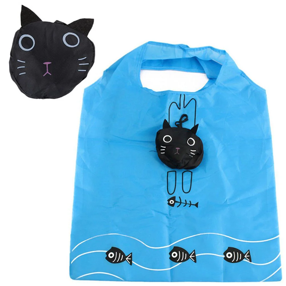 Cute Animal Dog Panda Shape Foldable Shopping Bag Grocery Storage Ladies Folding Reusable Tote Bags Portable Travel Shopper Bag