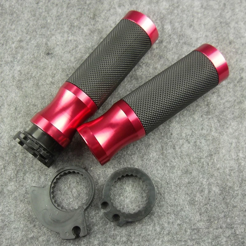 7/8\'\' 22mm Universal Motorcycle Handle bar / Handlebar Grips leather and aluminum Material