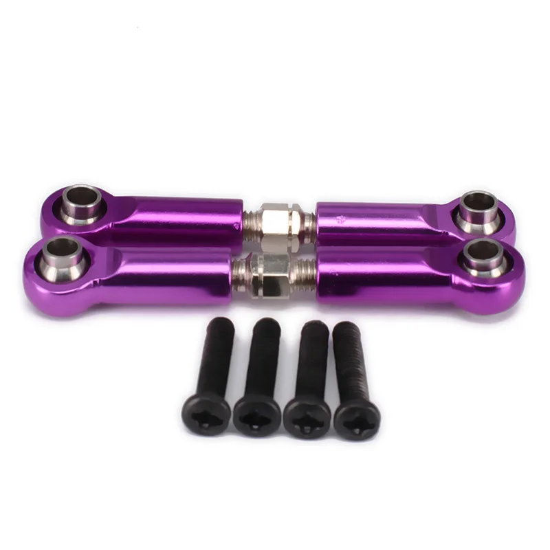 Adjustable Servo Linkage Pulling Steering Rods Arms M3 Thread 2.5mm Hole 42-52mm Long For RC Car Upgraded Hop-Up Parts HSP