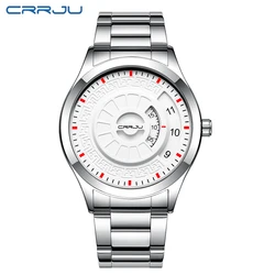 CRRJU orologio sportivo moda Casual orologio da polso al quarzo con cinturino in acciaio inossidabile di lusso da uomo orologio maschile relogio masculino