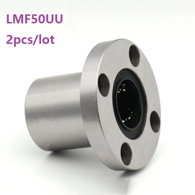 

2pcs/lot LMF50UU LMF50 Flange Linear Bushing linear Bearing flange linear ball bearing for linear shaft CNC 3D printer