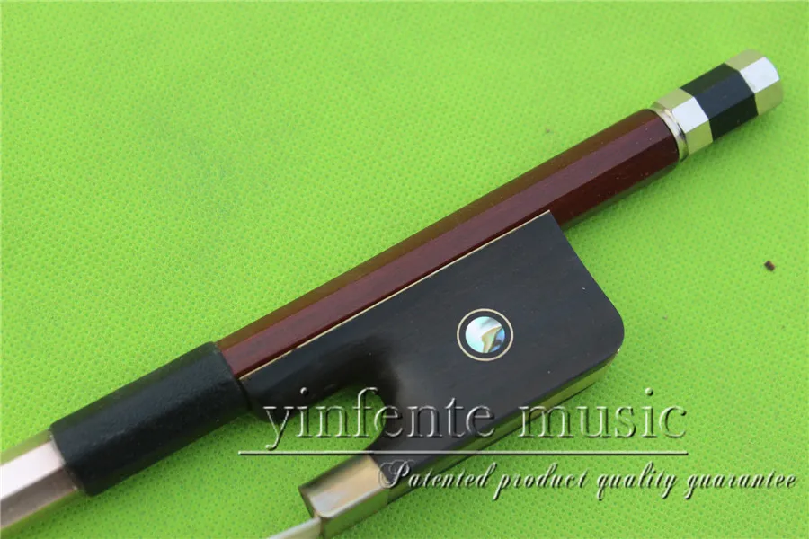 BA-114# ONE new High Quality  3/4 bass  bow     Brazilwood  ebony   f rog  bass Bow