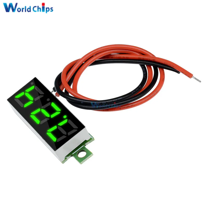 0.28 Inch 2.5V-30V Mini Digital Voltmeter Voltage Tester Meter Electronic Parts Accessories Digital Voltmeter Green LED Screen