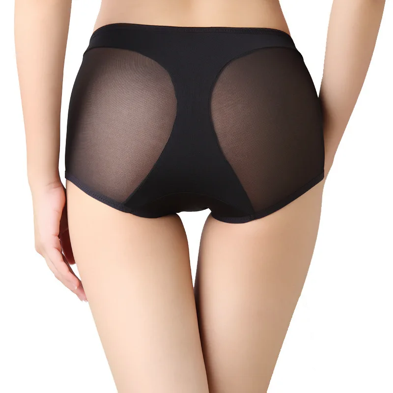 

New sexy ladies panties transparent mesh cotton bottom file female briefs comfortable breathable moderate waist underwear women