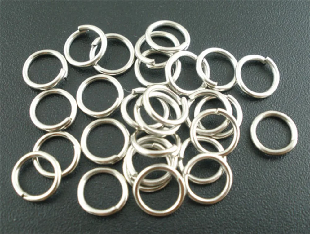 DoreenBeads 500PCs Silver Color Open Jump Rings 8mm Dia. Findings (B03066), yiwu