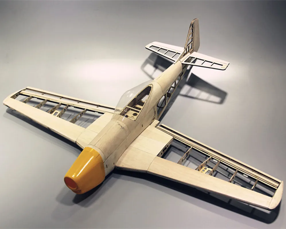 RC AirPlanes Laser Cut Balsa Wood Airplane Kit New P51 Frame Wingspan 1000mm Model Building Kit