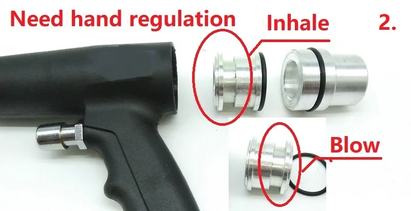 New 1pcs 2in1 Pneumatic vacuum cleaner gun Blowing guns with 2 Nozzle Pneumatic Tool