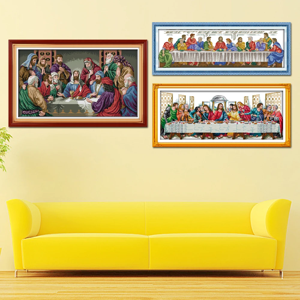 Joy Sunday Cross Stitch Kits, Home Decor, Christian Needlework, Needlepoint Embroidery, The Last Supper, R233 R233(2) R824(3)