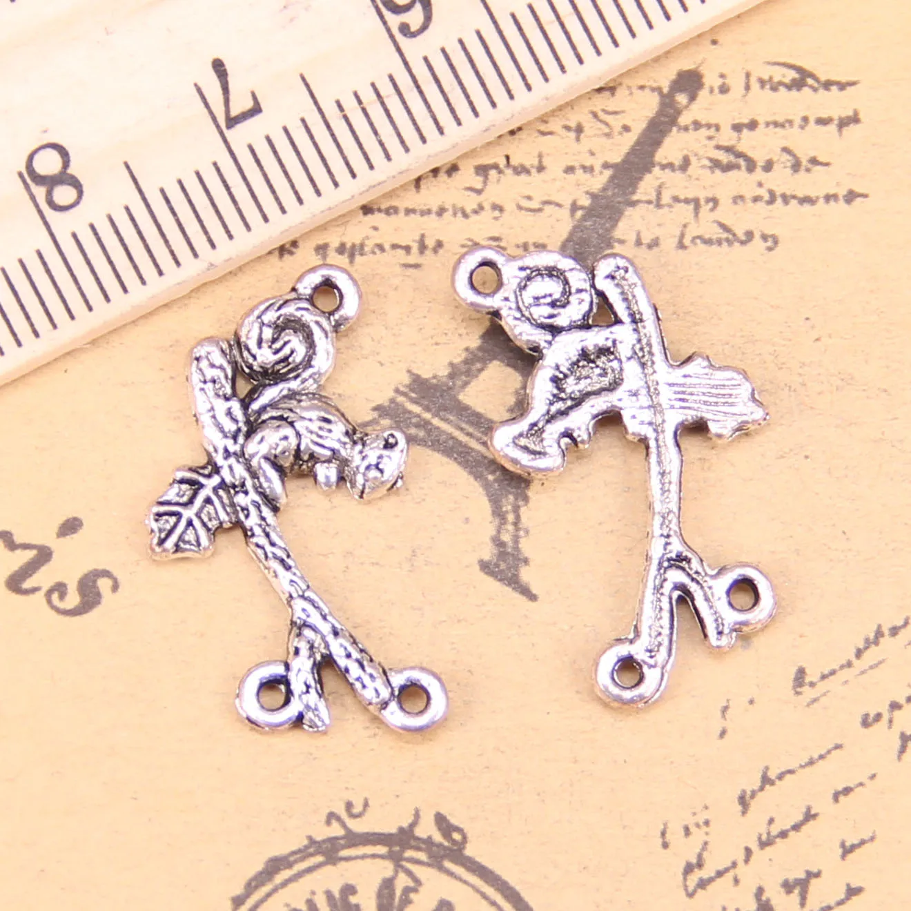 96pcs Jewelry Charms squirrel branch 22x14mm Antique Silver Plated Pendants Making DIY Handmade Tibetan Silver Jewelry