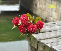 Venta de fábrica] C riqueza Flor de crisantemo simulación de flores artificiales apertura de la Casa de la boda con flores