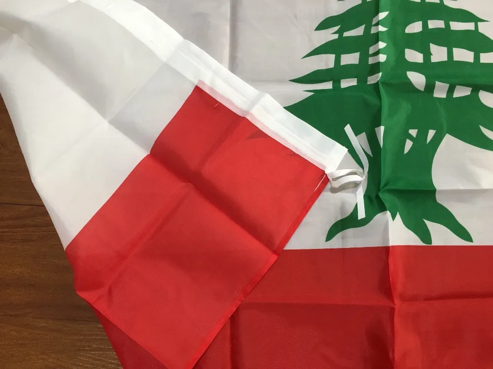 World flying natioal flag hundred percent polyester printed Lebanon flags and banners 3*5ft decoration outlast banner