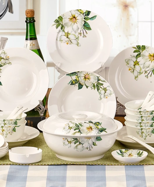 Bone China Tableware Set Porcelain Porcelain Kitchen Utensil Set 56pcs Porcelain Aliexpress