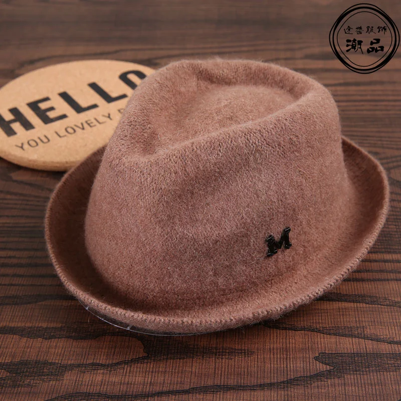 Solid Baby Hat Cap Black Summer Winter Wool Fedoras Unisex  Boys Girls Cap  Letter M Straw Cap For Boys Panama Hat