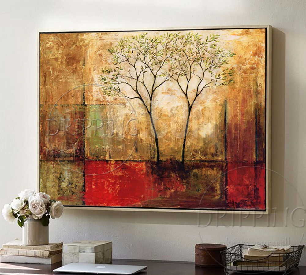 Expert Artist Hand-painted High Quality Abstract Landscape Oil Painting on Canvas Unframed Landscape Oil Painting for Bed Room