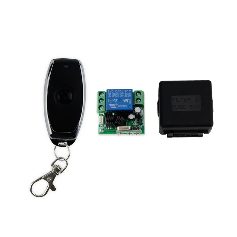 DC12V 1CH 50 meters wireless remote control system metal key switch 315/433MHz for access control lock system single door