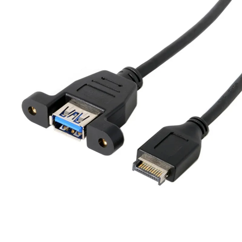 50 سنتيمتر USB 3.1 type-c اللوحة الأمامية ذكر إلى USB 3.0 نوع A أنثى تمديد كابل لوحة جبل ث/المسمار لسطح المكتب asus اللوحة الأم