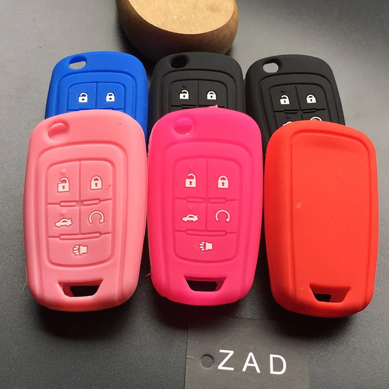 ZAD silicone car key cover case For Buick Lacrosse Flip Excelle Verano La Crosse Regal for Chevrolet Cruze Equinox Camaro Sonic