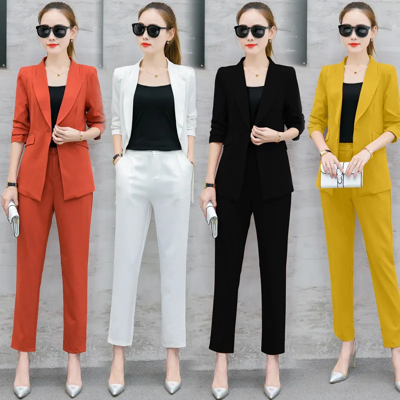 Suit suit Spring and Autumn women's new Slim temperament small fragrant wind was thin fashion Two pieces / set