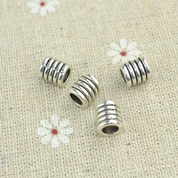 25 pcs  tibetan silver beads whorl charms metal loose bead Fit European bracelet Jewelry making 1805