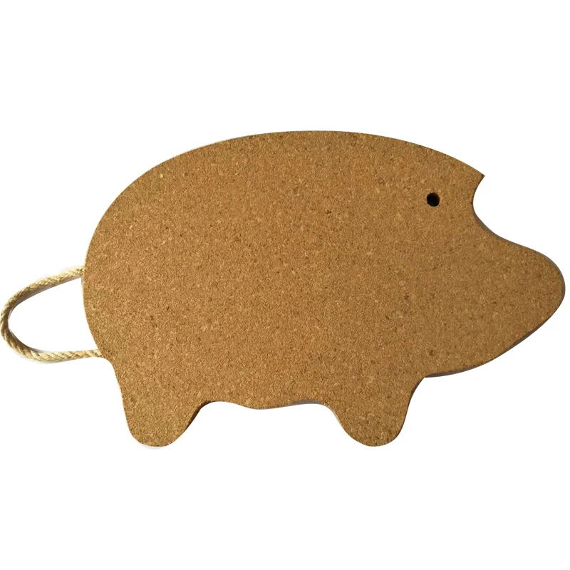 

Pig Sharp Cork Wood Message Board Phellem Cork Wooden Bulletin Board Single Hard Wood Wall Thick Board with Hanging Double Sides