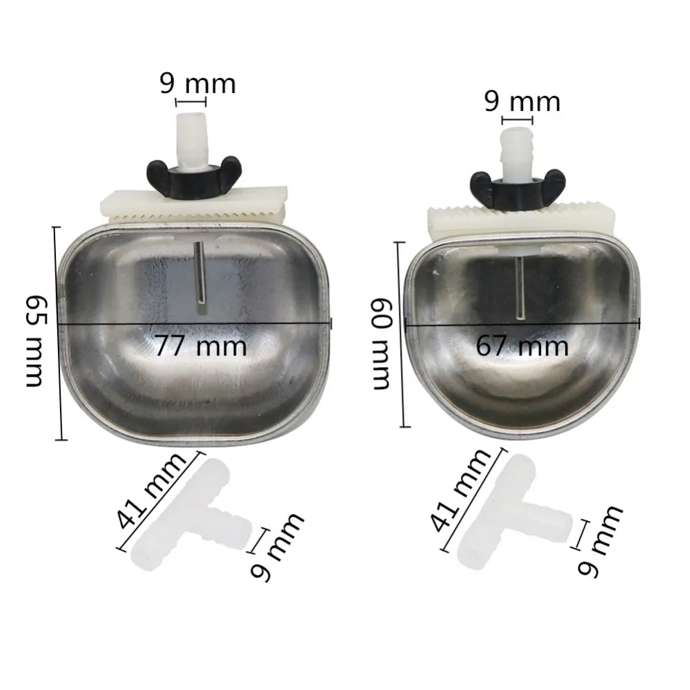 Rabbit Breeding Equipment Anti-scratch Stainless Steel Drinking Water Bowl Rabbit Fox Mink Nipple Drinking Water Box 1Pc