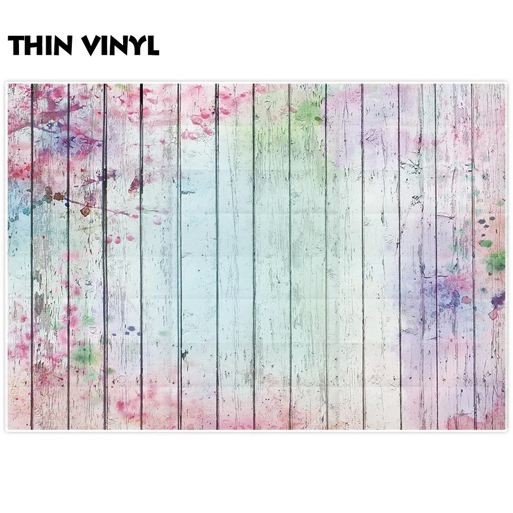 Allenjoy-fondo fotográfico de madera vieja para sesión fotográfica, telón de fondo de primavera, Pascua, acuarela, utilería para estudio fotográfico