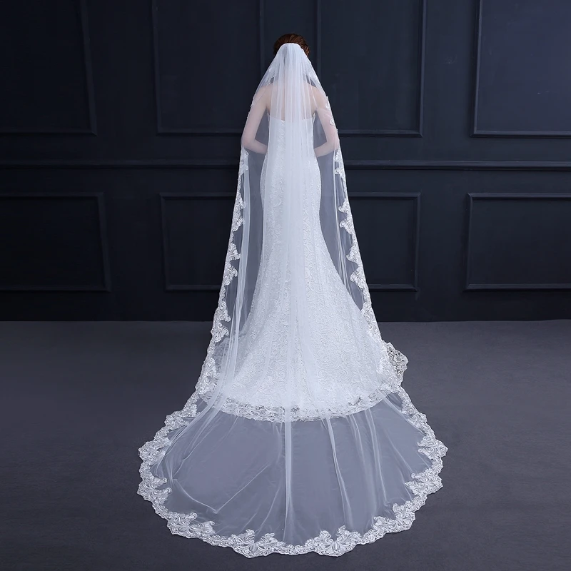 New Arrival 3 meter Ivory Wedding accessories 2025 Bridal wedding veil veu de noiva velo voile mariage sluier Bridal veil