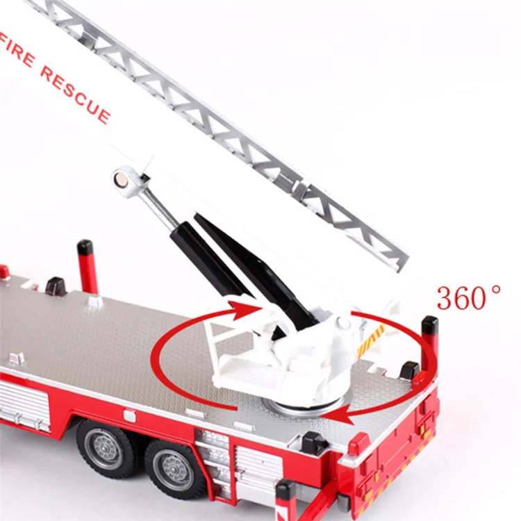 Exquisite 1:50 climbing ladder fire truck alloy model,children\'s educational gift,die-cast special police toy car,free shipping