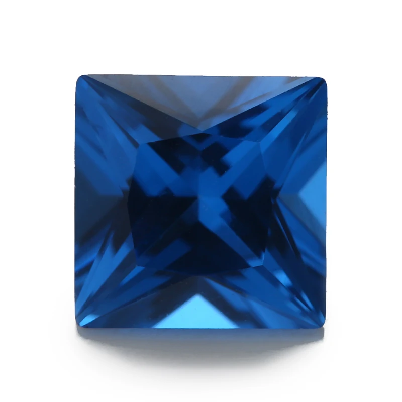 

Size 3x3~10x10mm Square Shape Synthetic Spinel Blue Stone Gems For Jewelry 112# 113# 114# 106# 109# 120#