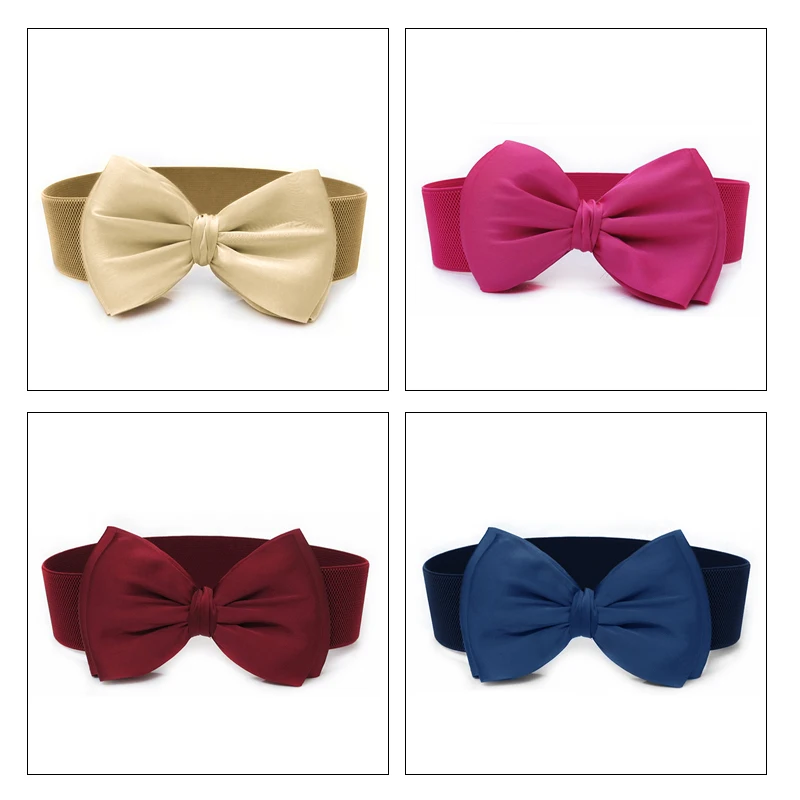 Maikun elastyczne suknie ślubne Bowknot pasy dla kobiet pasy Designer kobiety wysokiej jakości akcesoria ślubne Party Dress pasy