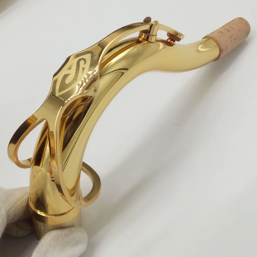 

Brand New Professional Instrument Tenor Saxophone Neck Brass Gold Lacquer Sax Neck Tenor