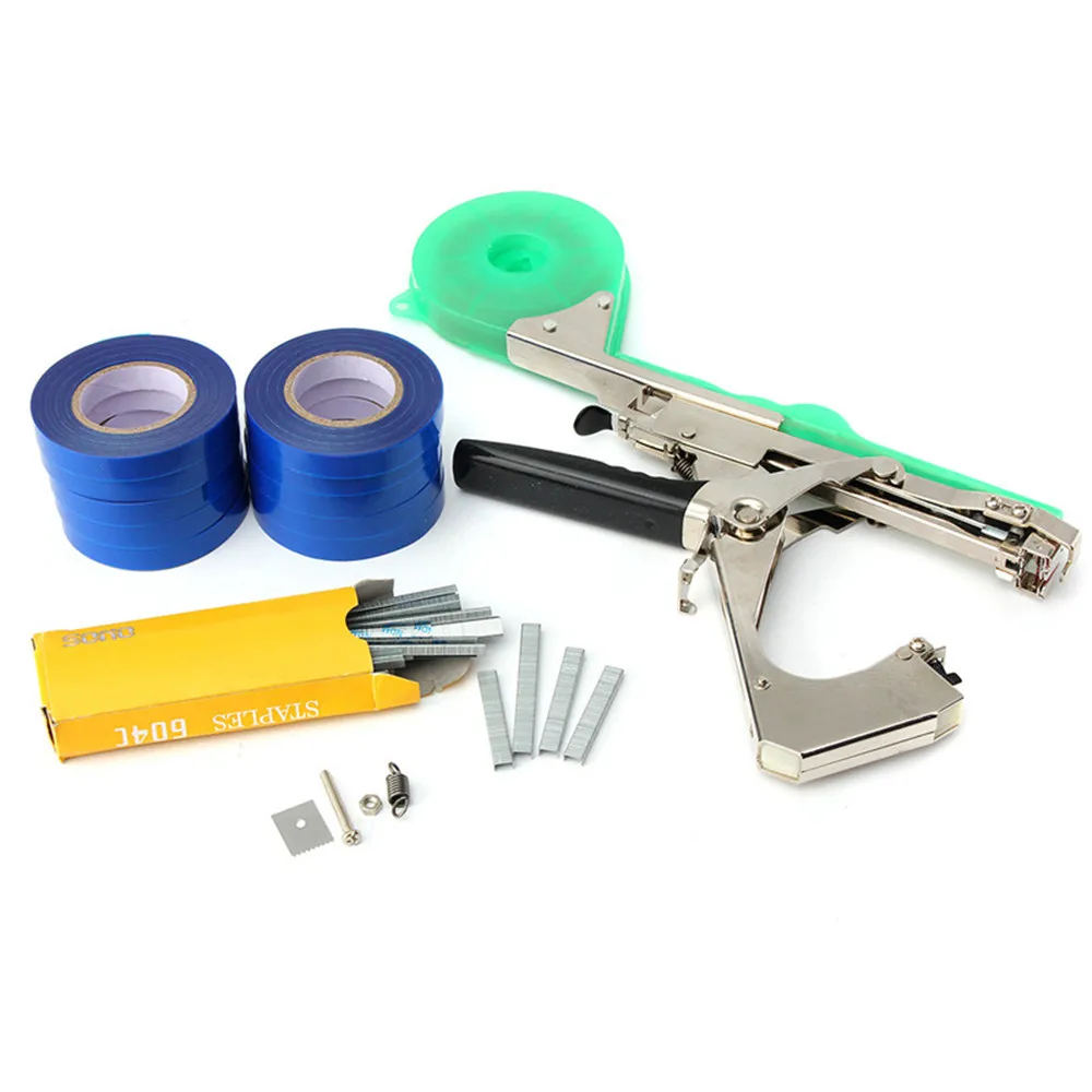 ALLSOME Plant Branch Tapetool Tapener Tapes Garden Tools Plant Tying Packing Vegetable Stem Strapping with 10 Roll Tapes HT2606