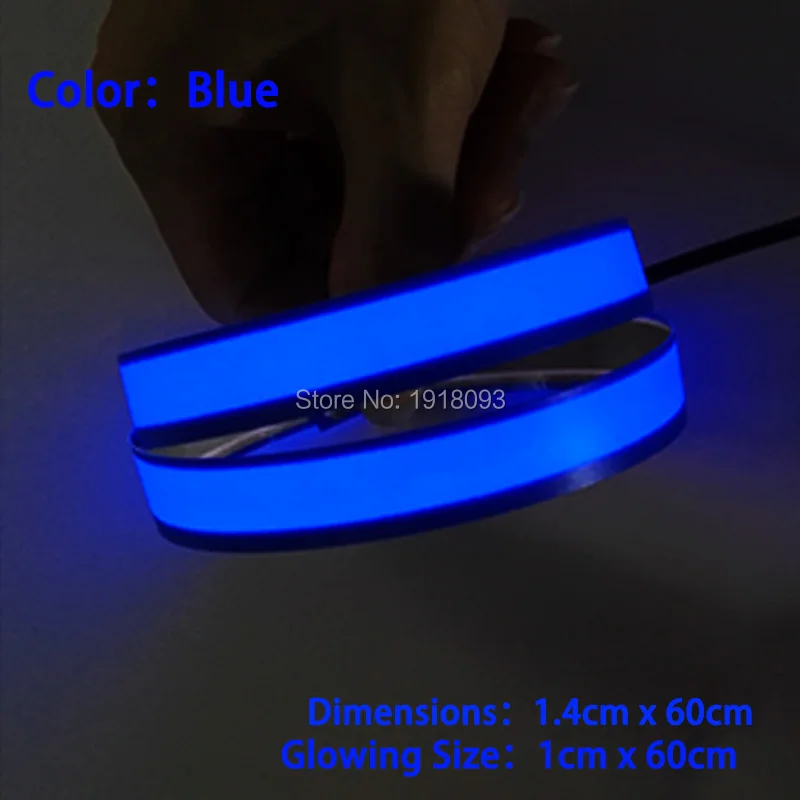 60*1.4cm EL Strip EL Tape without Inverter Festival decoration Glowing Product Led Strip Lights Color Blue