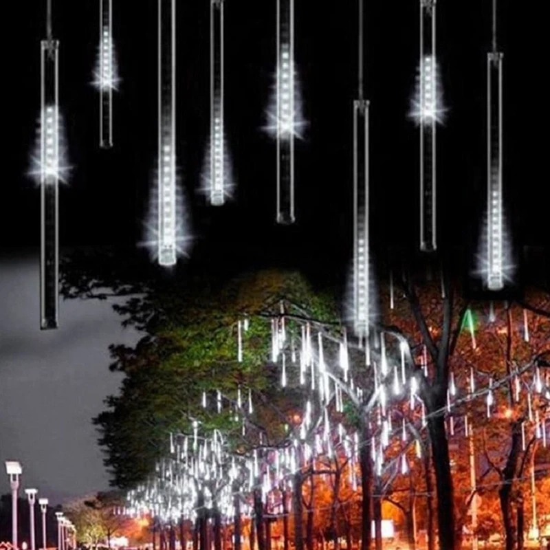 30cm 50cm 110v-230v chuva chuva chuva tubo guirlande led ao ar livre guirlanda fadas árvore de natal festão luzes decoração de casamento