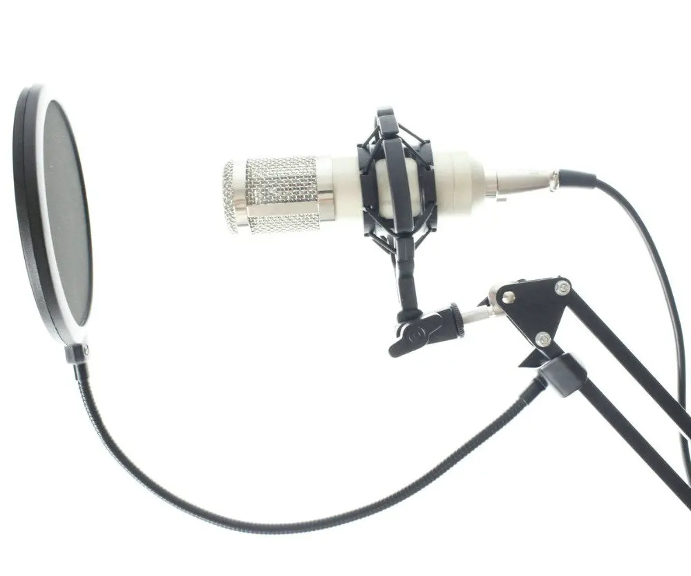 Professional BM800 Condenser Microphone for computer Cardioid Audio Studio Vocal Recording Mic KTV Karaoke + Microphone stand